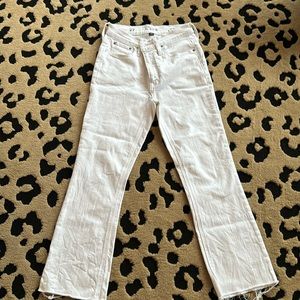 J.Crew 9" demi-boot crop jean in white size 27